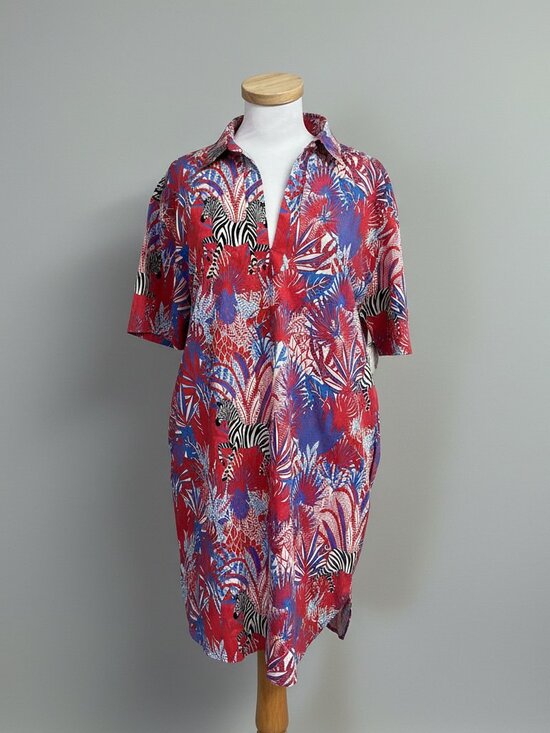 Sheridan French Dresses & Skirts - Sheridan French red zebra print French Rhodes dress, size M